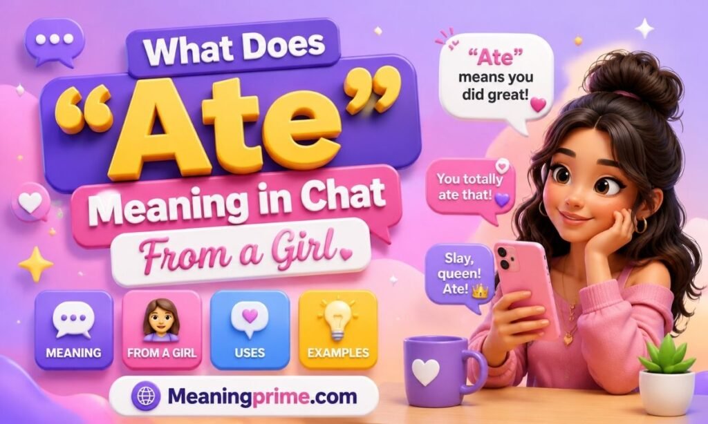 Ate Meaning in Chat From a Girl