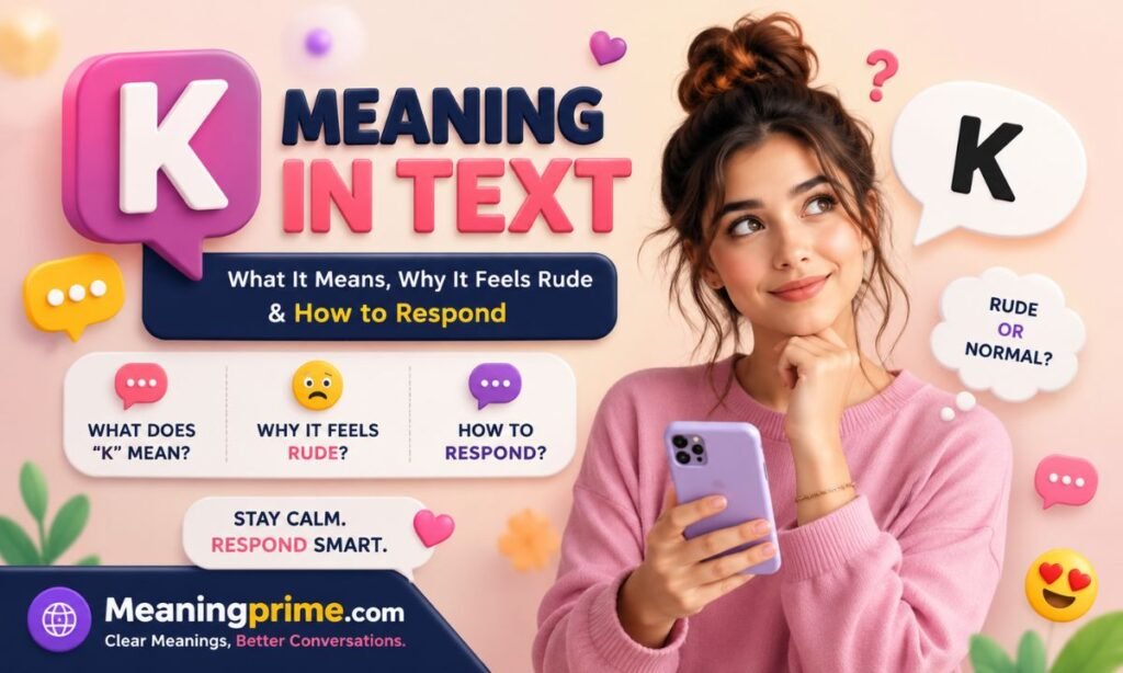 "K Meaning in Text Slang"