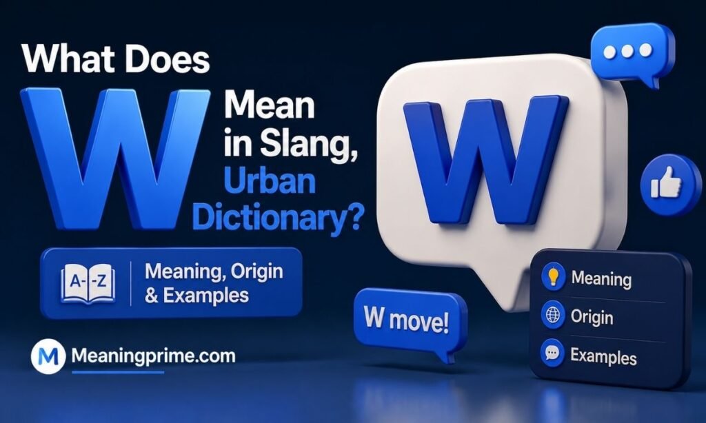 What Does W Mean in Slang, Urban Dictionary