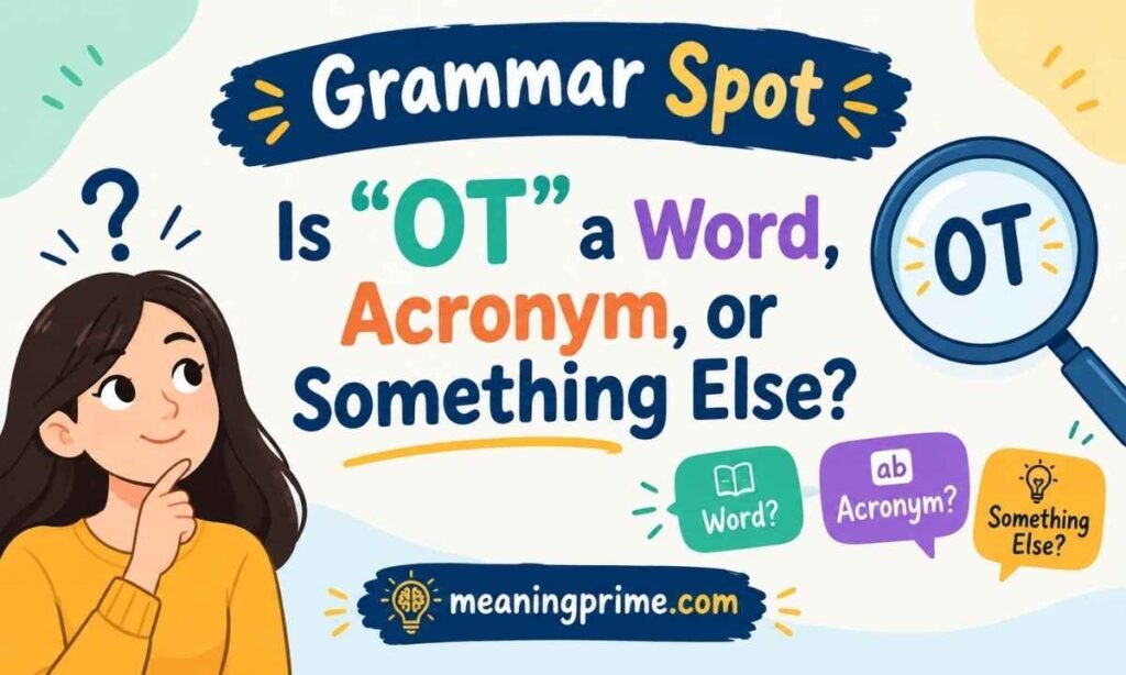 Grammar Spot Is OT a Word, Acronym, or Something Else