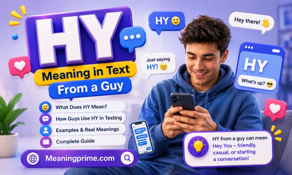 HY Meaning in Text From a Guy