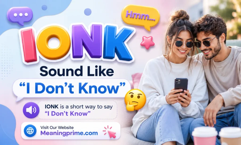 IONK Sound Like "I Don't Know"
