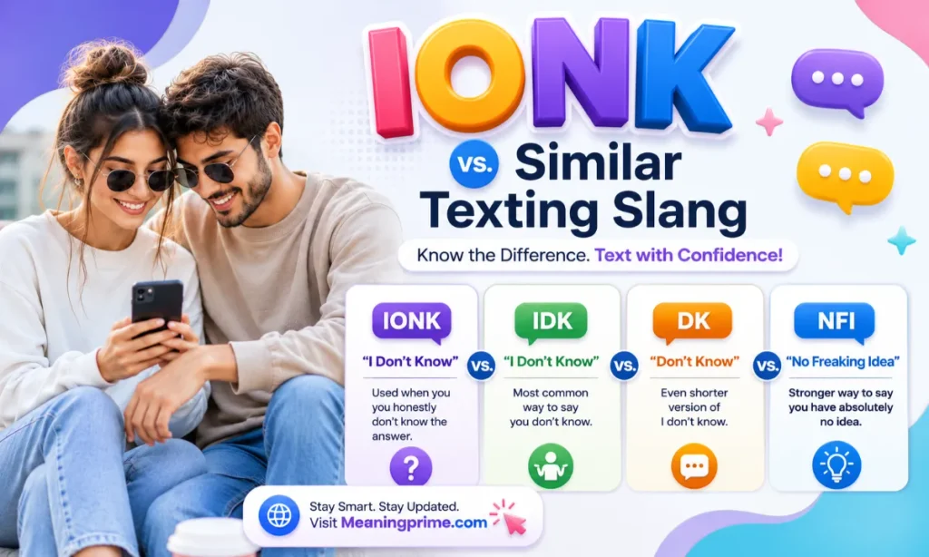 IONK vs Similar Texting Slang