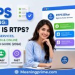 RTPS Meaning What Is RTPS RTPS Bihar Services, Registration & Online Application Guide (2026)