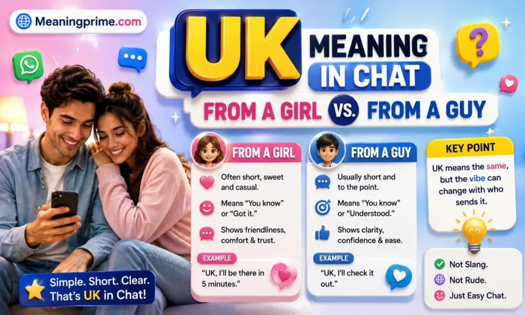 UK Meaning in Chat Girl vs. Guy