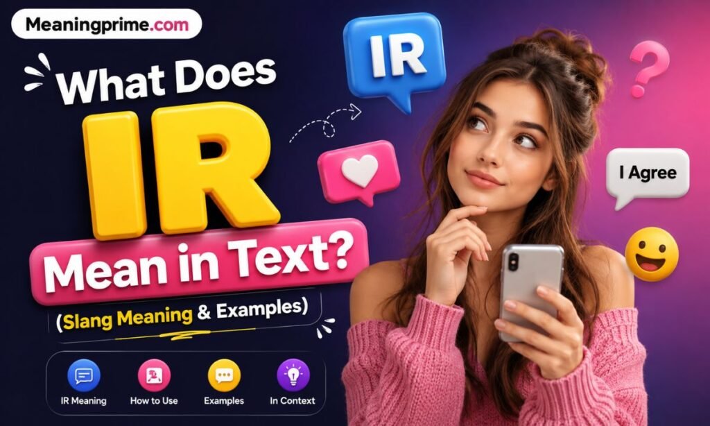 What Does IR Mean in Text