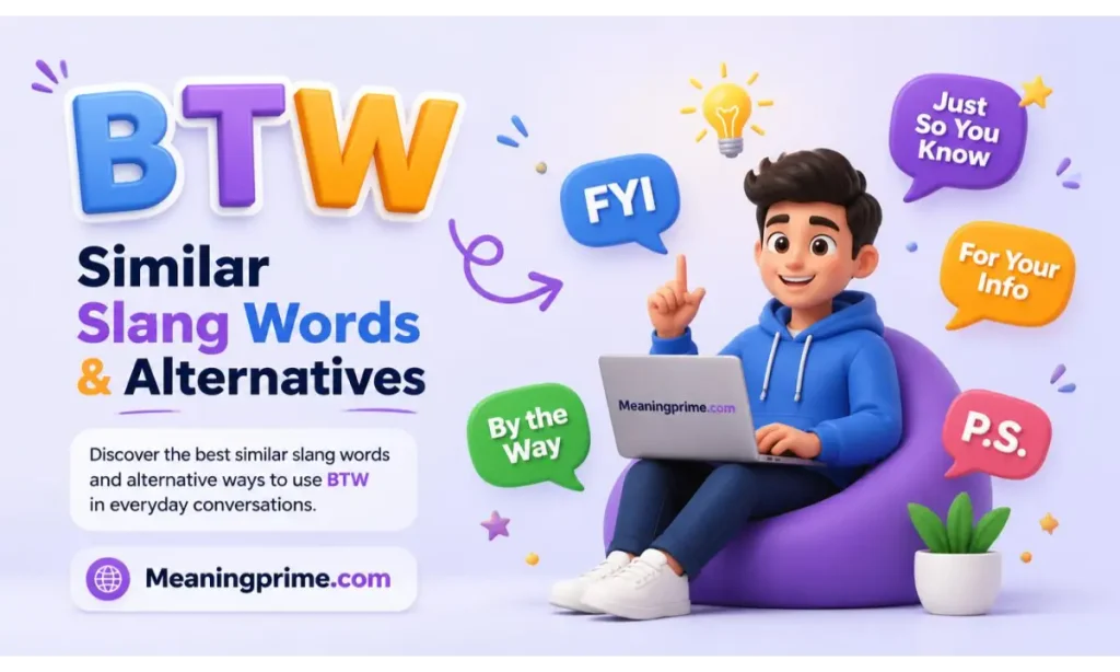 BTW Similar Slang Words & Alternatives