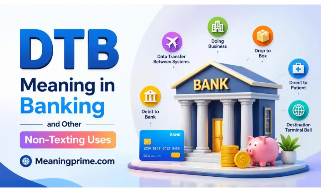 DTB Meaning in Banking and Other Non-Texting Uses