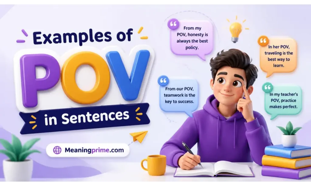 Examples of POV in Sentences