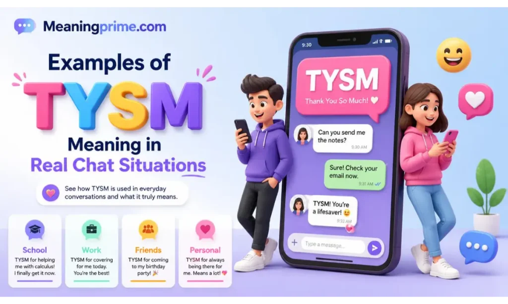 Examples of TYSM Meaning in Real Chat Situations