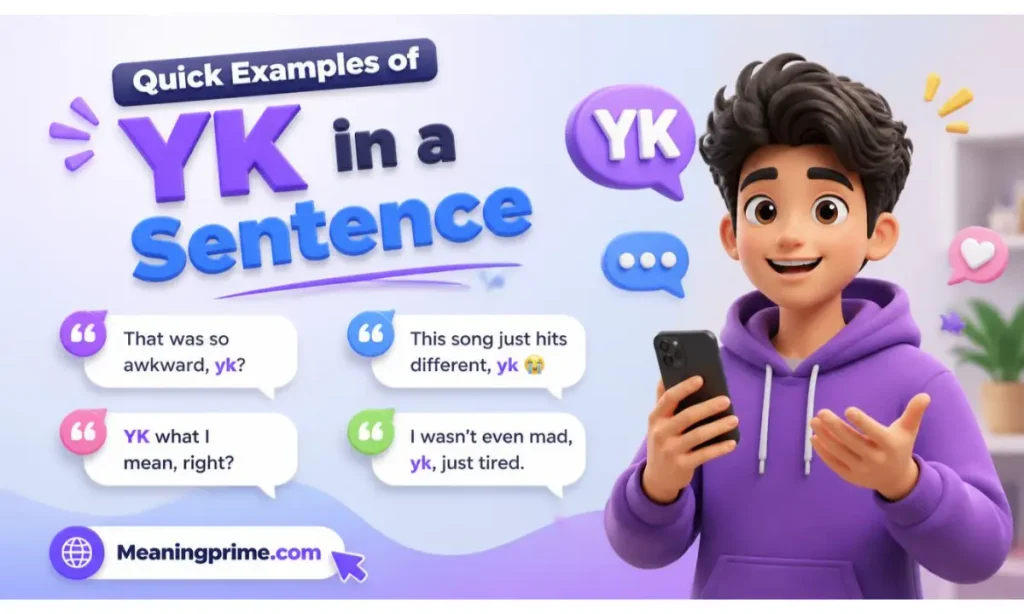 Quick Examples of YK in a Sentence