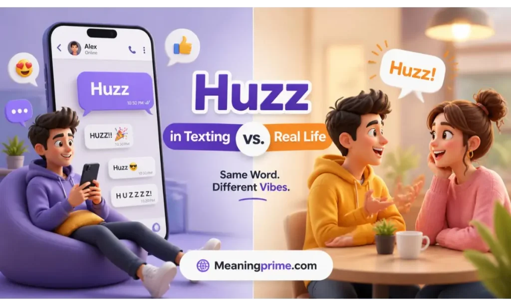 Huzz in Texting vs. Real Life
