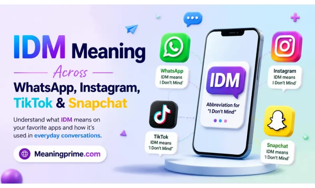 IDM Meaning Across WhatsApp, Instagram, TikTok & Snapchat