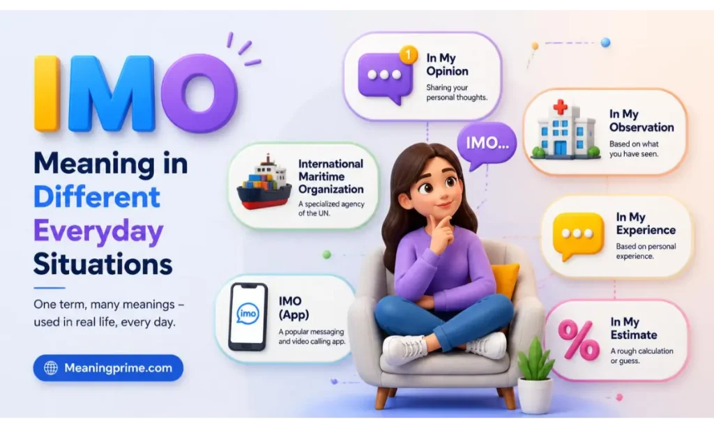 IMO Meaning in Different Everyday Situations