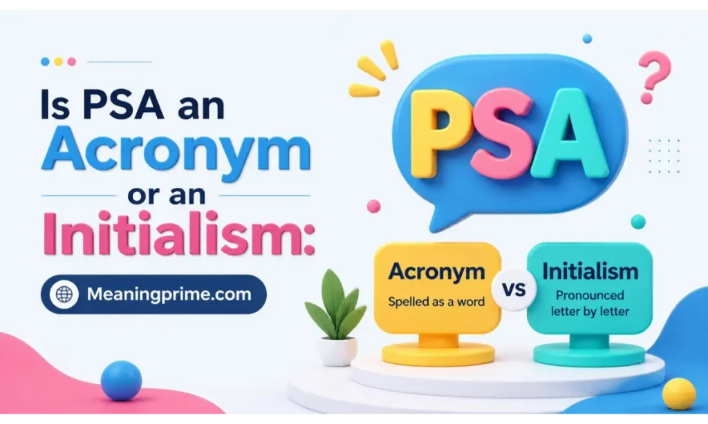 Is PSA an Acronym or an Initialism