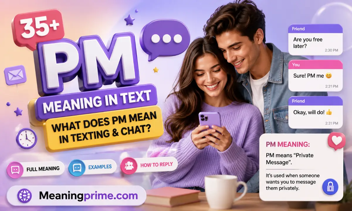 PM meaning in text