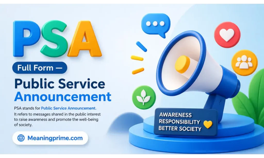 PSA Full Form — Public Service Announcement