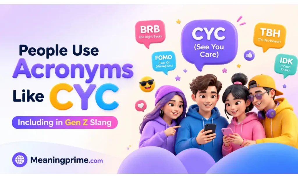 People Use Acronyms Like CYC (Including in Gen Z Slang