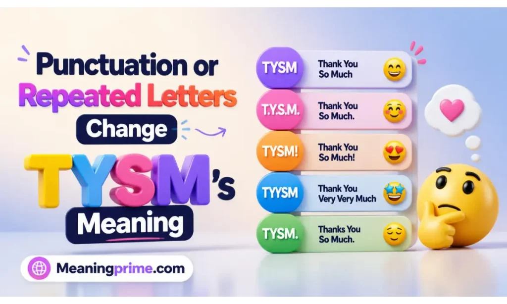 Punctuation or Repeated Letters Change TYSM's Meaning