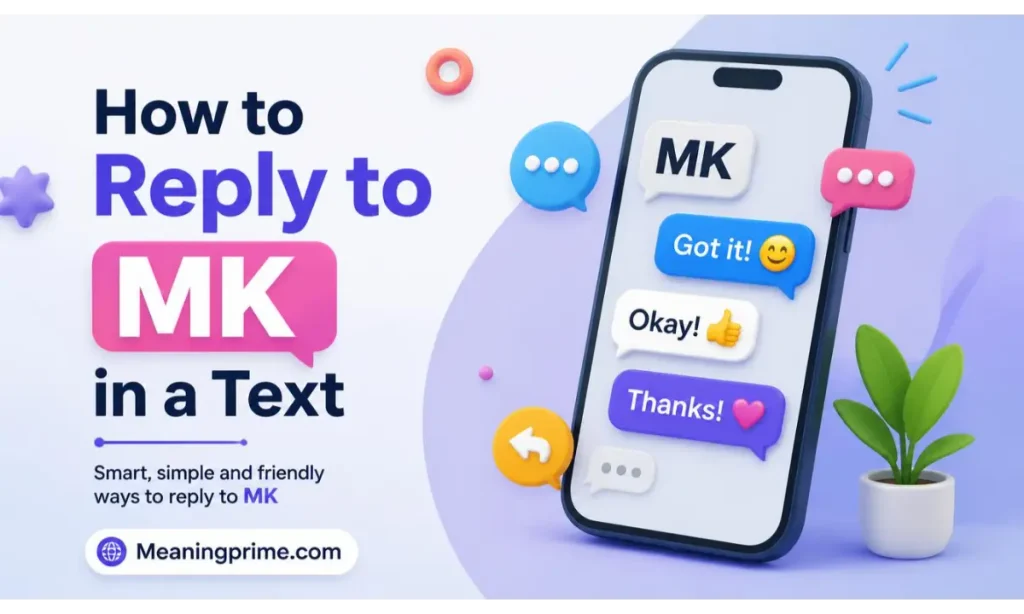 Reply to MK in a Text