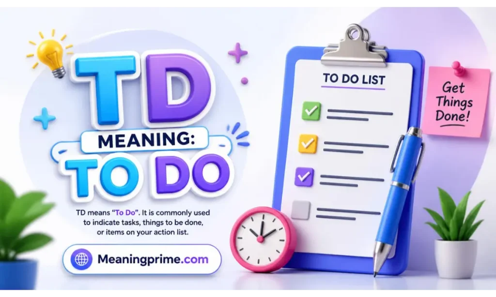 TD Meaning To Do