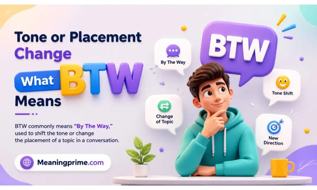 Tone or Placement Change What BTW Means