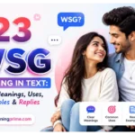 WSG Meaning in Text