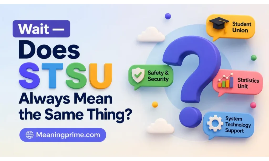 Wait — Does STSU Always Mean the Same Thing