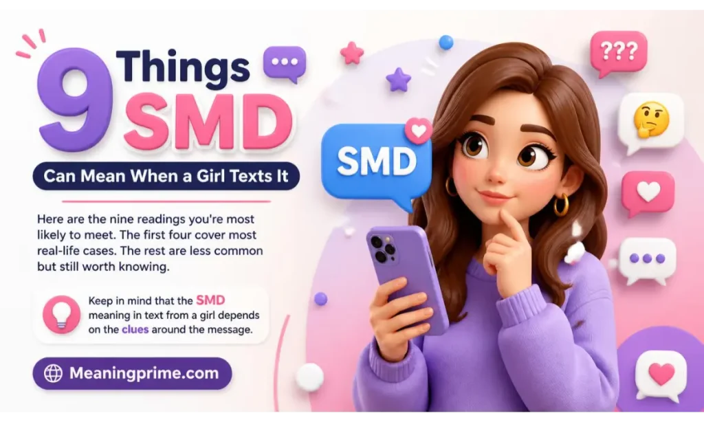 9 Things SMD Can Mean When a Girl Texts It