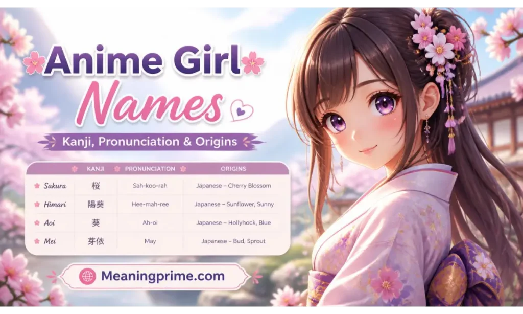Anime Girl Names Work Kanji, Pronunciation & Origins
