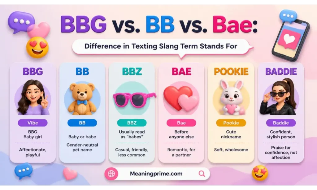 BBG vs. BB vs. Bae Difference in Texting Slang