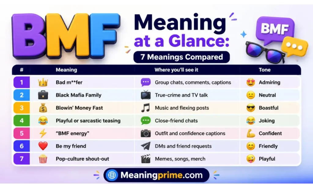 BMF Mean in Text