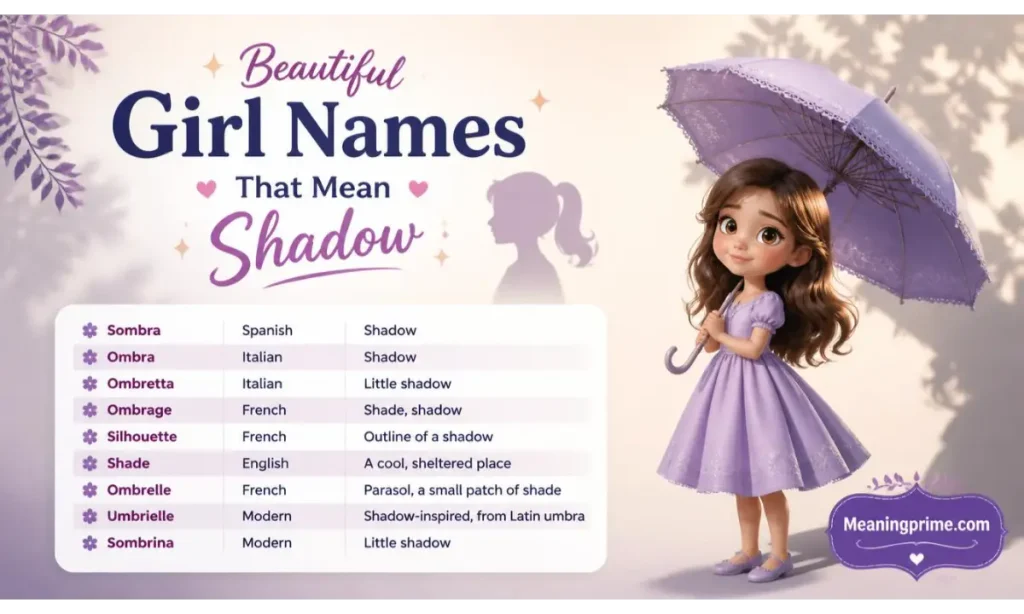 Beautiful Girl Names That Mean Shadow