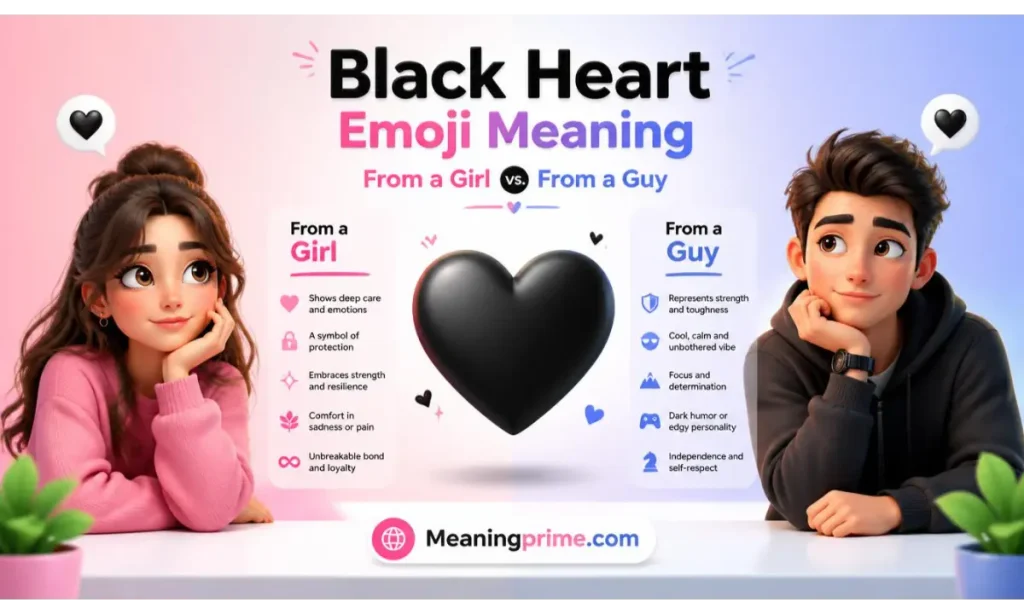 Black Heart Emoji Meaning From a Girl vs. From a Guy