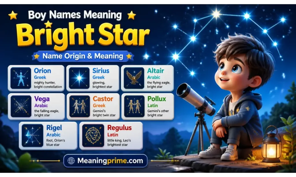 Boy Names Meaning Bright Star