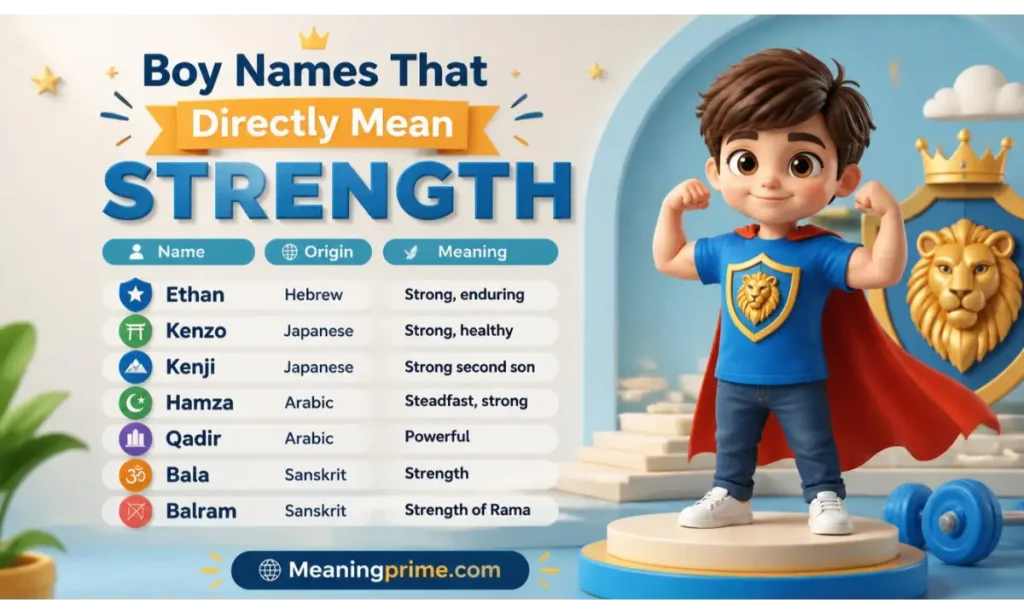 Boy Names That Directly Mean Strength