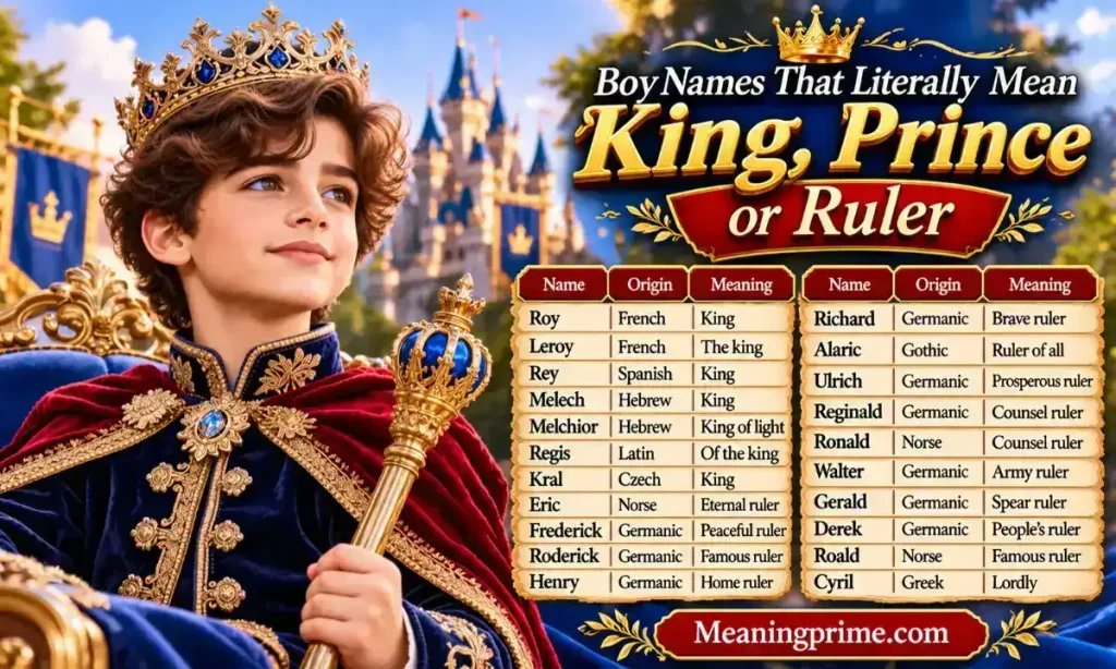 Boy Names That Literally Mean King