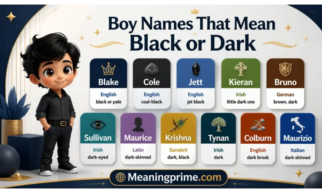 Boy Names That Mean Black or Dark