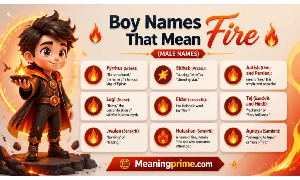 Boy Names That Mean Fire
