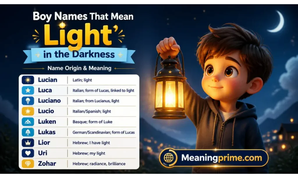 Boy Names That Mean Light in the Darkness