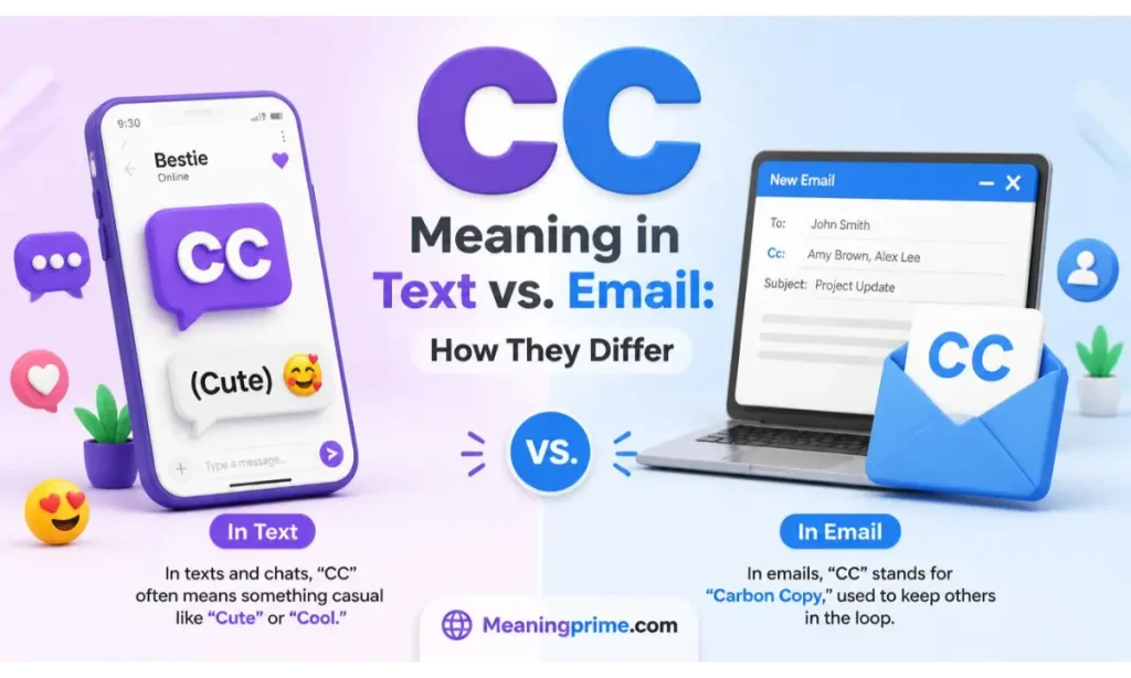CC Meaning in Text vs. Email How They Differ