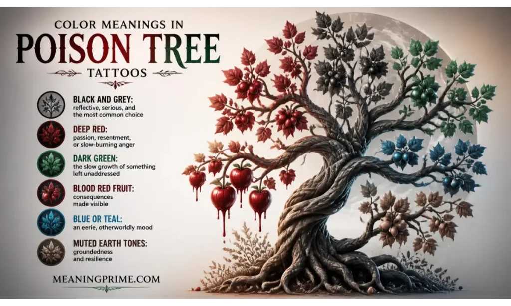 Color Meanings in Poison Tree Tattoos