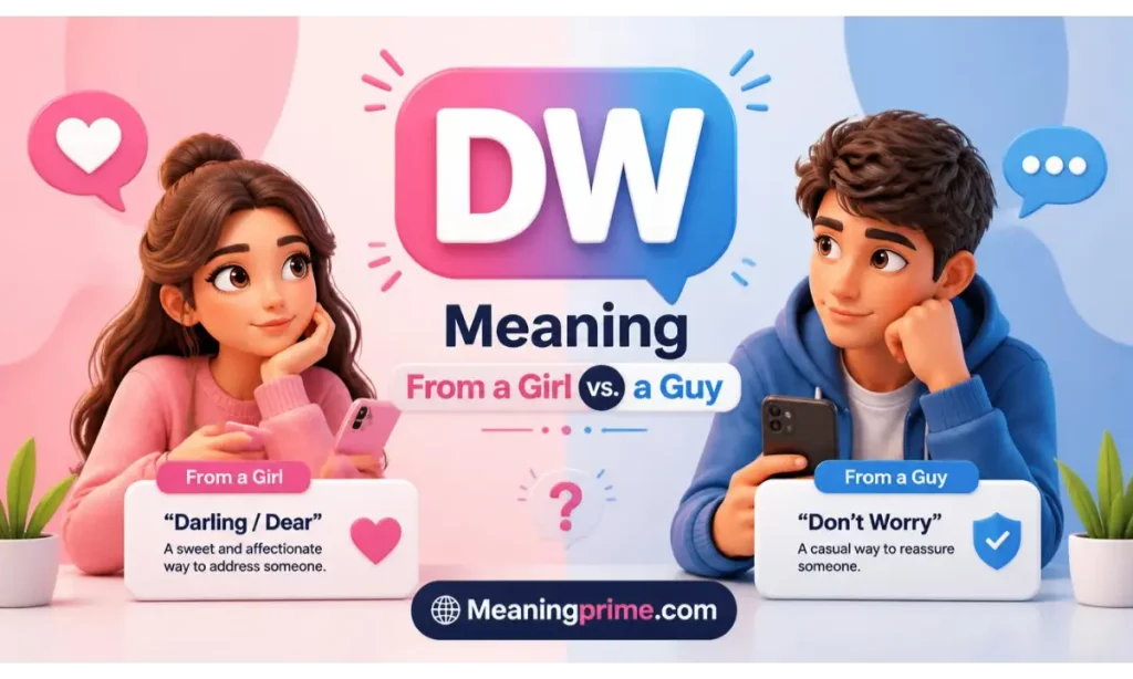 DW Meaning From a Girl vs. a Guy
