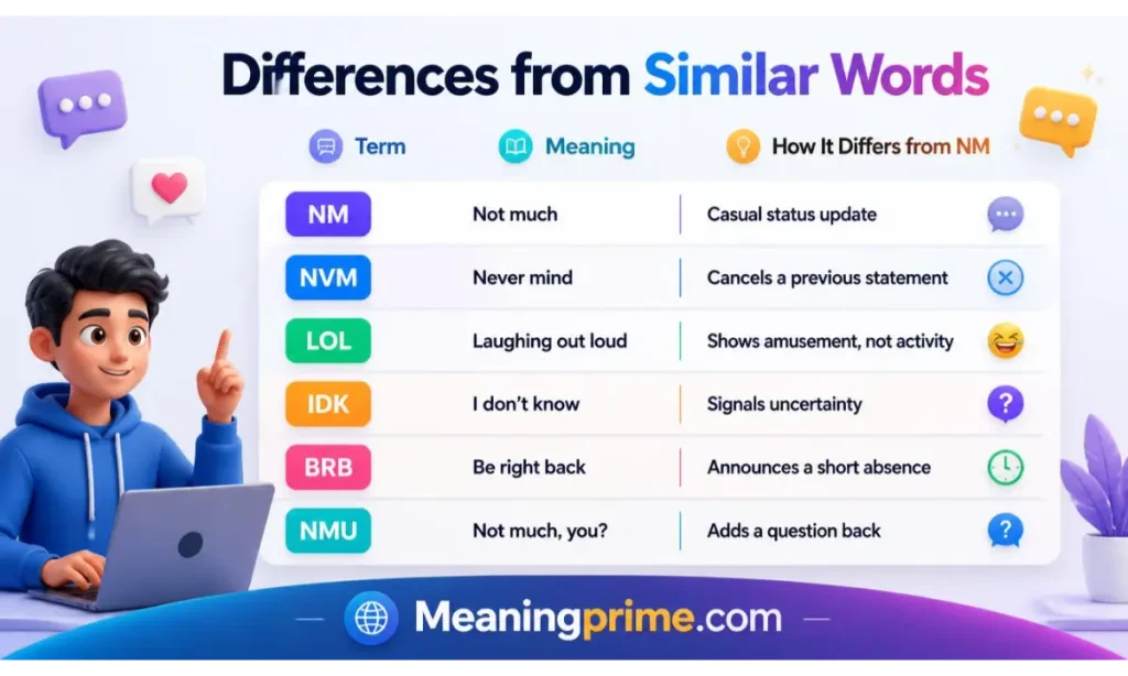 Differences from Similar Words