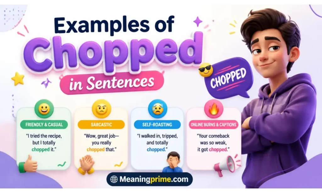 Examples of Chopped in Sentences