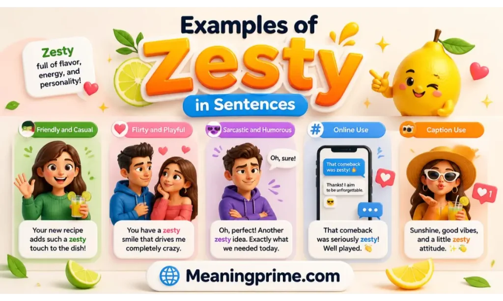 Examples of Zesty in Sentences