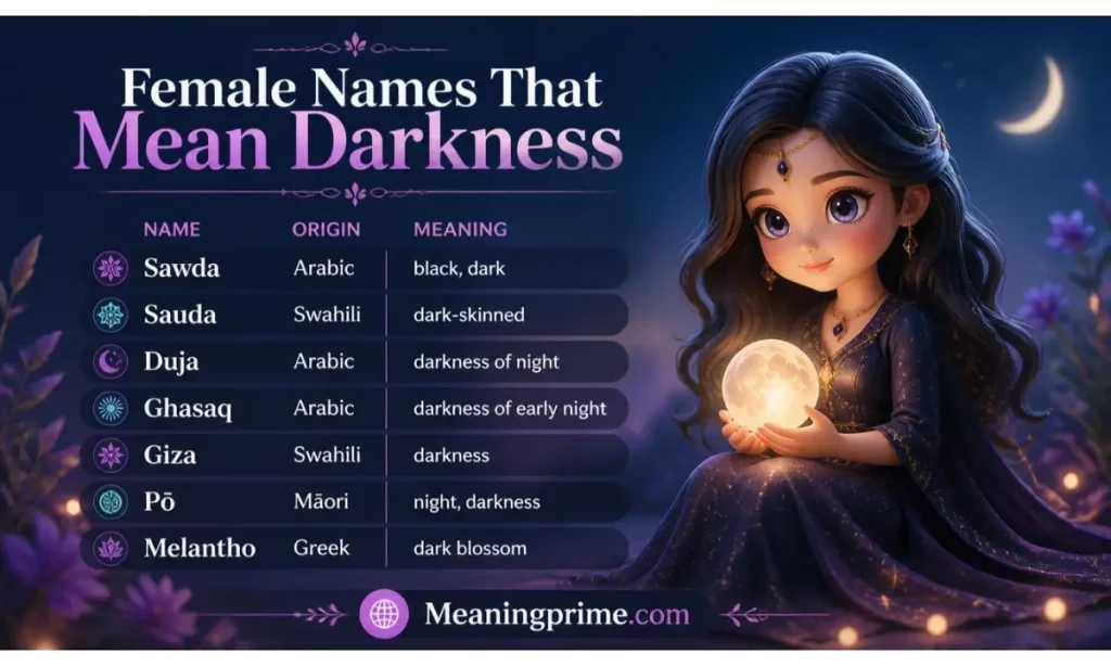 Female Names That Mean Darkness