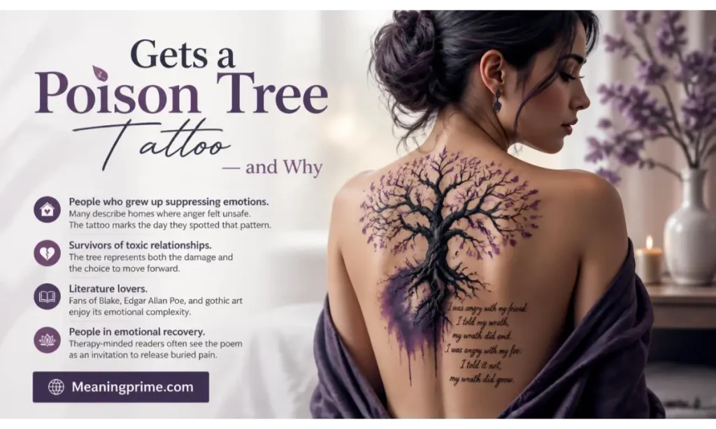 Gets a Poison Tree Tattoo — and Why