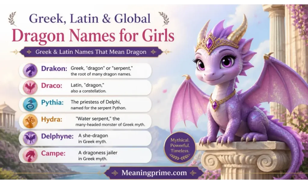 Greek, Latin & Global Dragon Names for Girls
