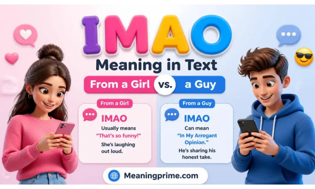 IMAO Meaning in Text From a Girl vs. a Guy